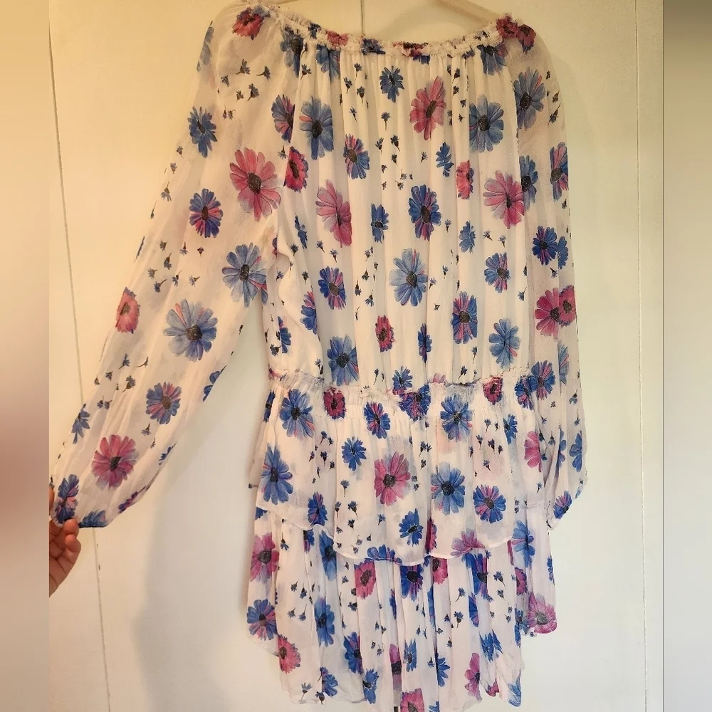LoveShackFancy women's floral mini dress size large - Picture 6 of 10